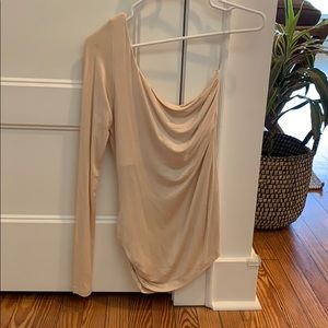 Rachel Pally Cream One Shoulder Top